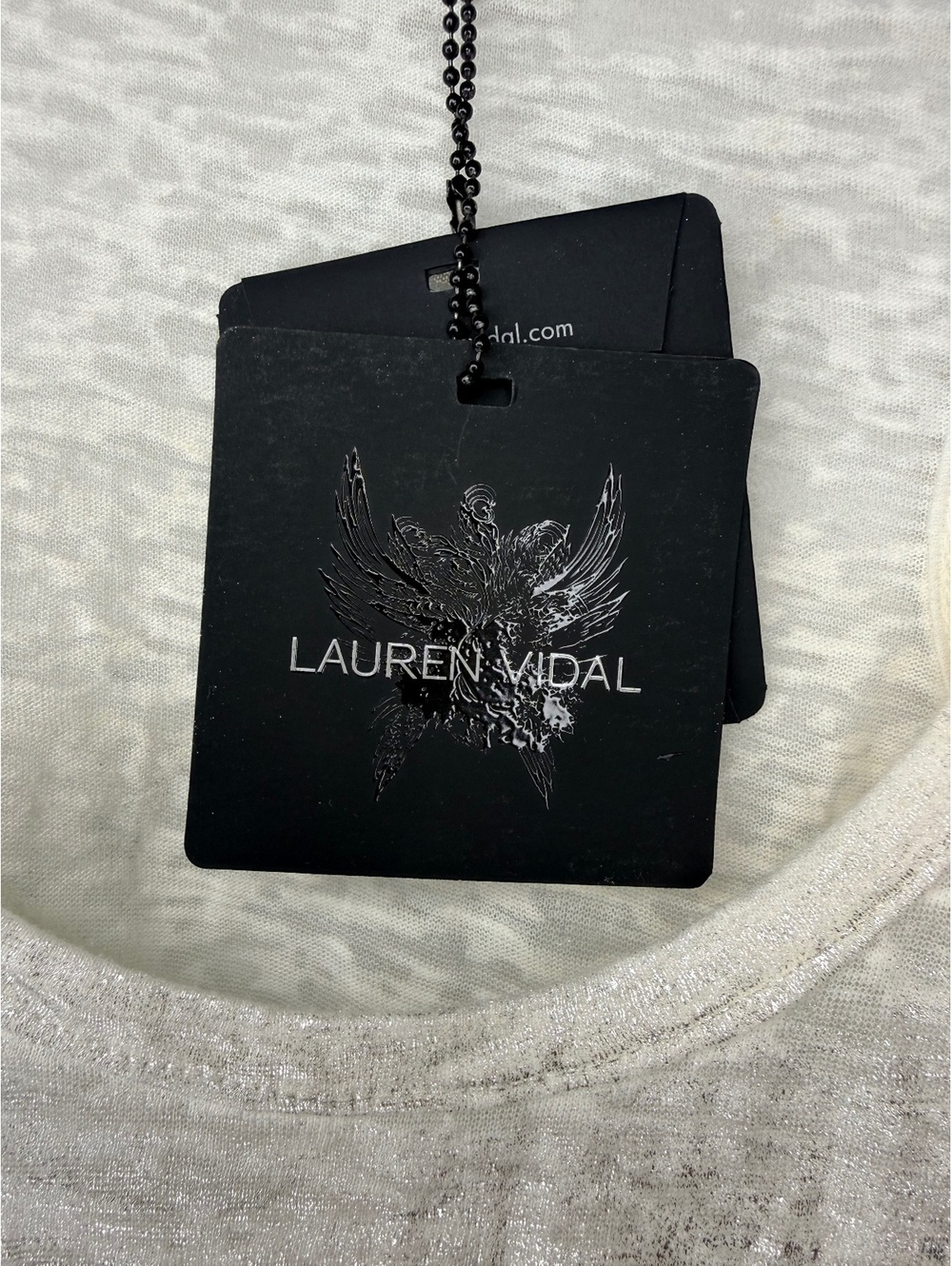 Lauren Vidal Kane Metallic Foil Burnout Tank Top NWT - Picture 4 of 10